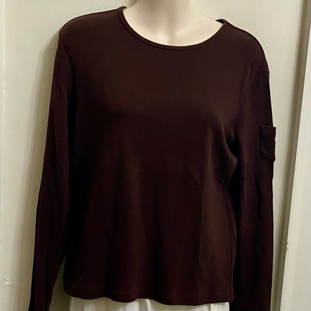 Ralph Lauren Brown Knitted Pullover Sweater Blouse (M)
